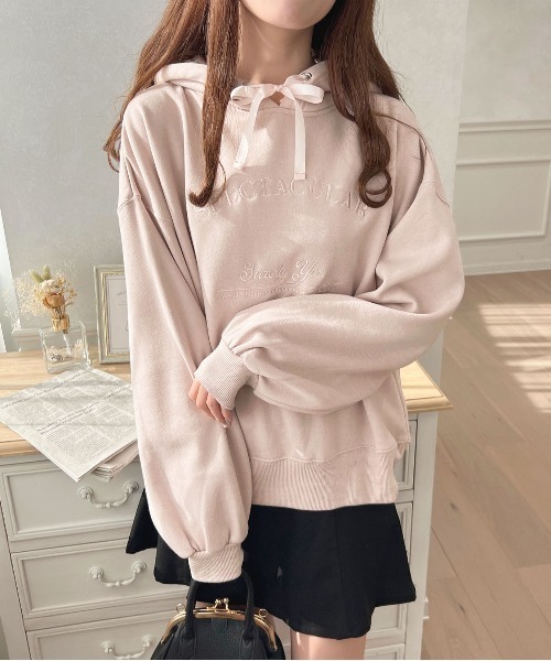 apres jour(アプレジュール)の「サテンリボンロゴパーカー【ZOZOTOWN限定アイテム】(パーカー・レディース・ネイビー/スモークピンク/ライトピンク/アイボリー・フリー/X-LARGE)」の22枚目の写真