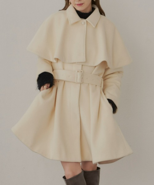 VIOLETTA（ヴィオレッタ）の「4Wayケープカラーコート（その他アウター・レディース・キャメル/ブラック/オフホワイト・S/M）」の4枚目の写真
