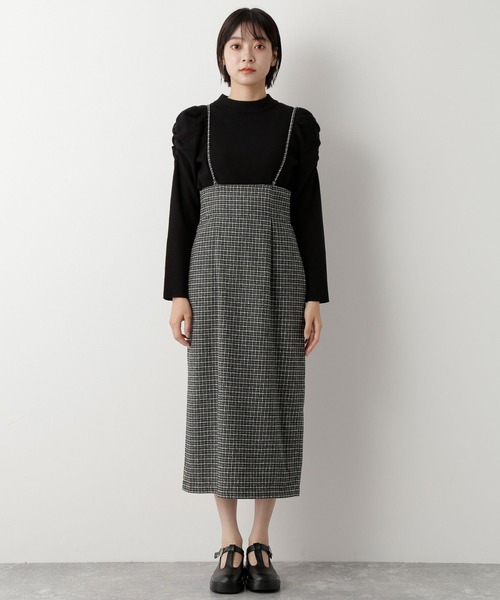 mysty woman（ミスティウーマン）の「レースアップナロー2WAYスカート 170587（スカート・レディース・ブラウン/ブルー/アイボリー/グレー系その他/ベージュ系その他・FREE）」の8枚目の写真