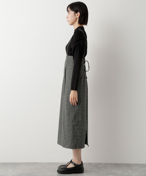 mysty woman（ミスティウーマン）の「レースアップナロー2WAYスカート 170587（スカート・レディース・ブラウン/ブルー/アイボリー/グレー系その他/ベージュ系その他・FREE）」の9枚目の写真