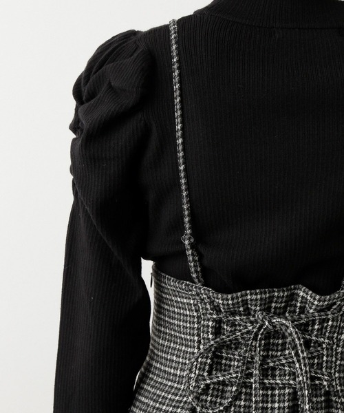 mysty woman（ミスティウーマン）の「レースアップナロー2WAYスカート 170587（スカート・レディース・ブラウン/ブルー/アイボリー/グレー系その他/ベージュ系その他・FREE）」の14枚目の写真