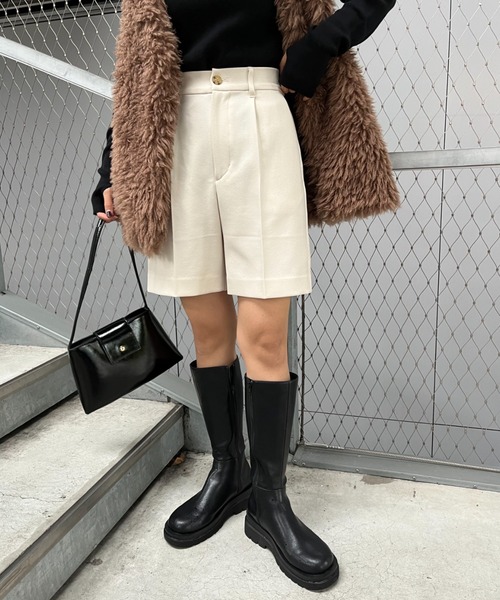 CIAOPANIC（チャオパニック）の「スタイルアップイージーショートパンツ（その他パンツ・レディース・ブラウン/ブラック/アイボリー・SMALL/MEDIUM）」の16枚目の写真