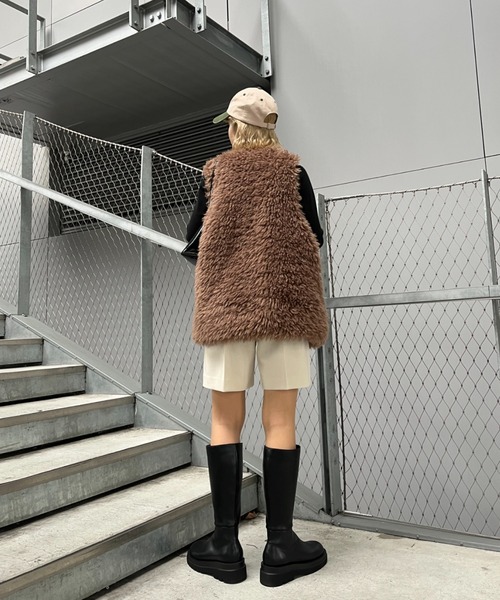 CIAOPANIC（チャオパニック）の「スタイルアップイージーショートパンツ（その他パンツ・レディース・ブラウン/ブラック/アイボリー・SMALL/MEDIUM）」の12枚目の写真