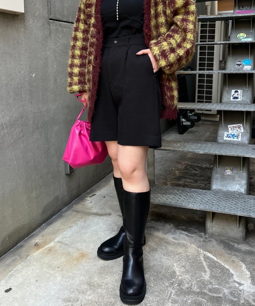 CIAOPANIC（チャオパニック）の「スタイルアップイージーショートパンツ（その他パンツ・レディース・ブラウン/ブラック/アイボリー・SMALL/MEDIUM）」の6枚目の写真