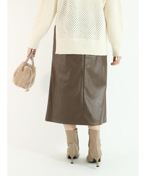 Te chichi（テチチ）の「エコレザーアウトポケットタイトスカート（スカート・レディース・ブラック/ブラウン・SMALL/MEDIUM）」の13枚目の写真