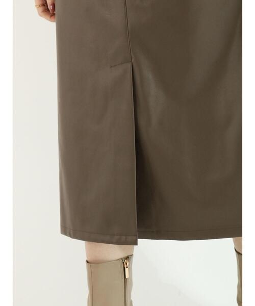 Te chichi（テチチ）の「エコレザーアウトポケットタイトスカート（スカート・レディース・ブラック/ブラウン・SMALL/MEDIUM）」の15枚目の写真