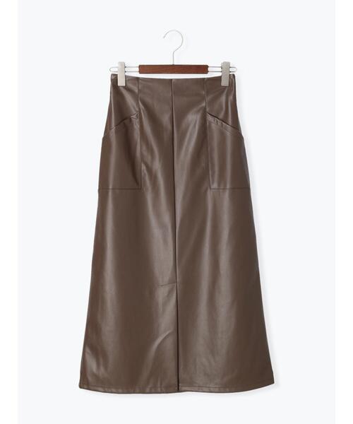 Te chichi（テチチ）の「エコレザーアウトポケットタイトスカート（スカート・レディース・ブラック/ブラウン・SMALL/MEDIUM）」の17枚目の写真
