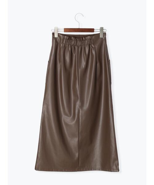 Te chichi（テチチ）の「エコレザーアウトポケットタイトスカート（スカート・レディース・ブラック/ブラウン・SMALL/MEDIUM）」の18枚目の写真