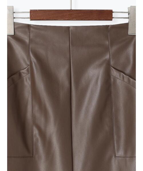 Te chichi（テチチ）の「エコレザーアウトポケットタイトスカート（スカート・レディース・ブラック/ブラウン・SMALL/MEDIUM）」の19枚目の写真