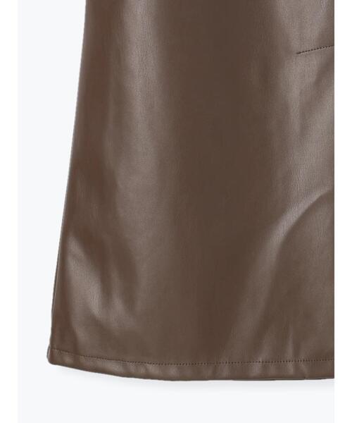 Te chichi（テチチ）の「エコレザーアウトポケットタイトスカート（スカート・レディース・ブラック/ブラウン・SMALL/MEDIUM）」の4枚目の写真