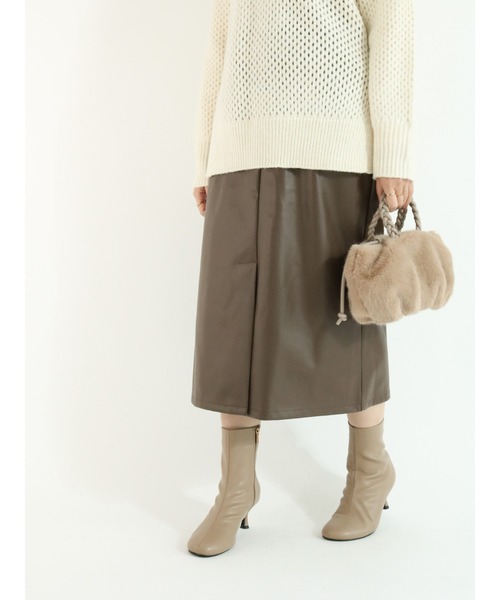 Te chichi（テチチ）の「エコレザーアウトポケットタイトスカート（スカート・レディース・ブラック/ブラウン・SMALL/MEDIUM）」の21枚目の写真