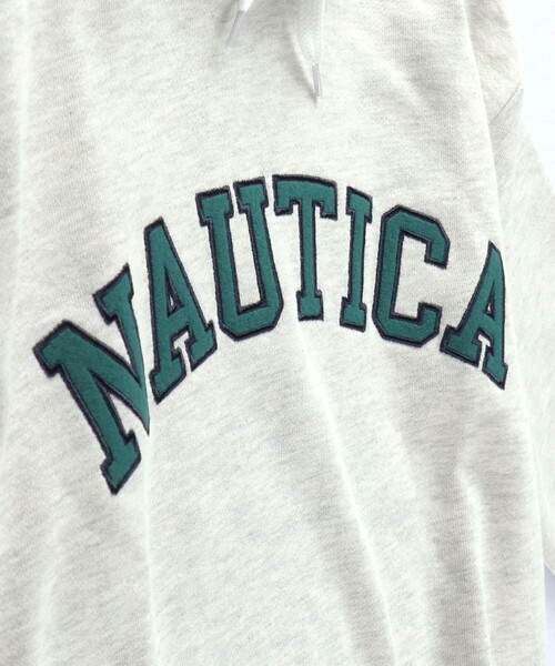 NAUTICA（ノーティカ）の「【NAUTICA/ノーティカ】アップリケロゴ裏毛パーカー（スウェット・キッズ・杢グレー/ネイビー/アイボリー/ブルーグレー/マスタード/ダークグリーン・130/120/140/150）」の10枚目の写真