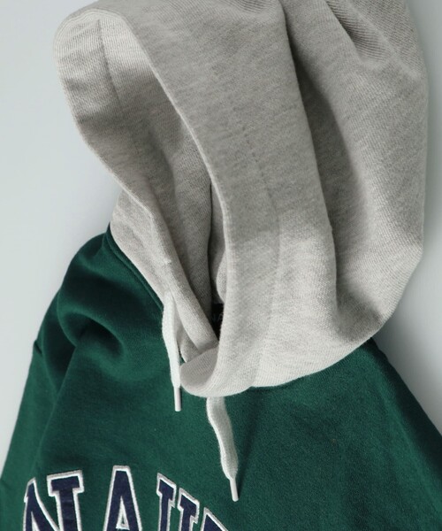 NAUTICA（ノーティカ）の「【NAUTICA/ノーティカ】アップリケロゴ裏毛パーカー（スウェット・キッズ・杢グレー/ネイビー/アイボリー/ブルーグレー/マスタード/ダークグリーン・130/120/140/150）」の22枚目の写真