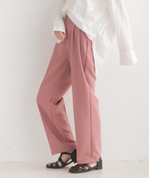 TRストレッチタックテーパードパンツ