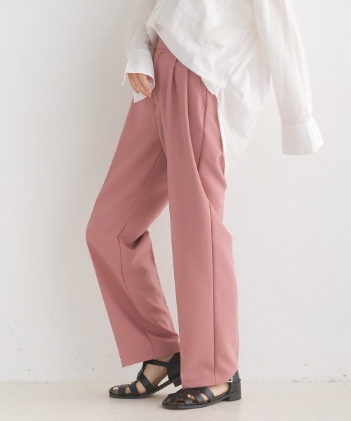 OMNES(オムネス)の「TRストレッチタックテーパードパンツ(その他パンツ・レディース・ピンク/モスグリーン/モカ/ブラック/グレー・LARGE/MEDIUM/X-LARGE)」の5枚目の写真