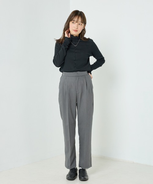 OMNES(オムネス)の「TRストレッチタックテーパードパンツ(その他パンツ・レディース・ピンク/モスグリーン/モカ/ブラック/グレー・LARGE/MEDIUM/X-LARGE)」の6枚目の写真