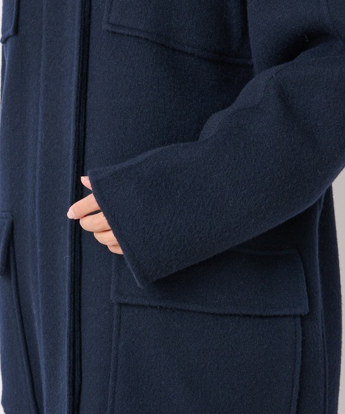 RIVE DROITE（リヴドロワ）の「メンズライクディティールが魅力/ステンカラーオーバーサイズリバーコート（ステンカラーコート・レディース・ネイビー/キャメル・FREE）」の22枚目の写真