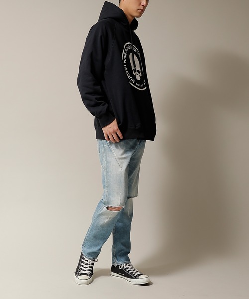 NUMBER (N)INE（ナンバーナイン）の「SCHOOL OF VISUAL COMEDY PULLOVER HOODIE（パーカー・メンズ・ダークグレー/ブラック/トップグレー・2/3/4）」の19枚目の写真