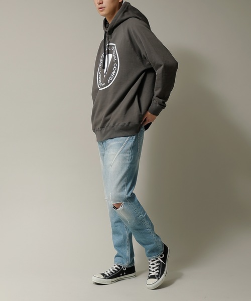 NUMBER (N)INE（ナンバーナイン）の「SCHOOL OF VISUAL COMEDY PULLOVER HOODIE（パーカー・メンズ・ダークグレー/ブラック/トップグレー・2/3/4）」の16枚目の写真