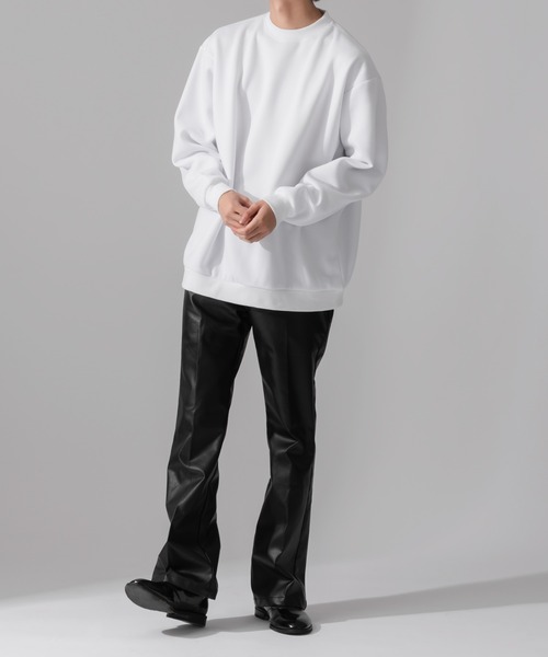 Adoon plain（アドーンプレーン）の「【Adoon plain】フラワーバックプリントスウェット（スウェット・メンズ・ブラック/オフホワイト・LARGE/MEDIUM）」の4枚目の写真