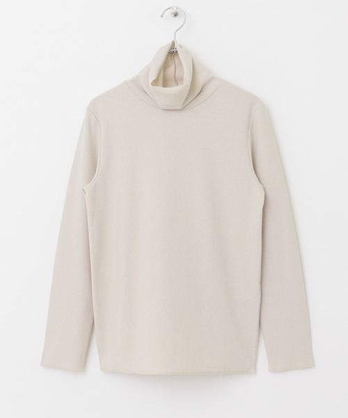 URBAN RESEARCH DOORS（アーバンリサーチドアーズ）の「テレコタートルネックTシャツ（Tシャツ/カットソー・レディース・ベージュ/ブラック・MEDIUM）」の5枚目の写真