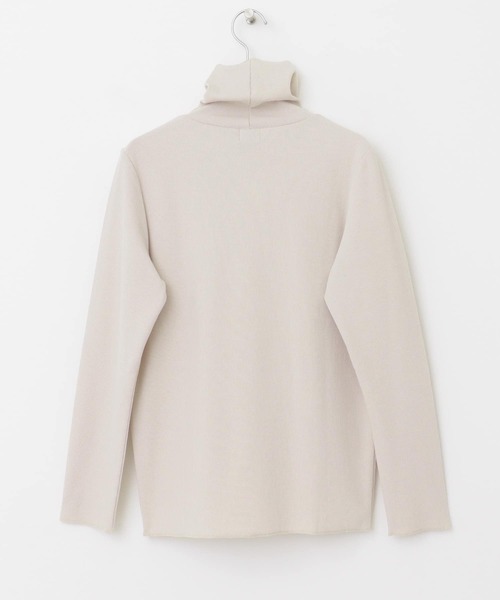 URBAN RESEARCH DOORS（アーバンリサーチドアーズ）の「テレコタートルネックTシャツ（Tシャツ/カットソー・レディース・ベージュ/ブラック・MEDIUM）」の4枚目の写真