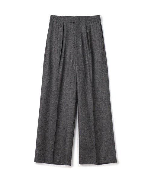 EDITION(エディション)の「WOOL SAXONY ウールポリウレタン ワイドパンツ(その他パンツ・レディース・チャコールグレー/ブラック/ボルドー・38/36/34)」の2枚目の写真