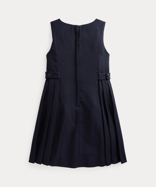 プリーテッド ウール A ライン ドレス（ワンピース）｜POLO RALPH