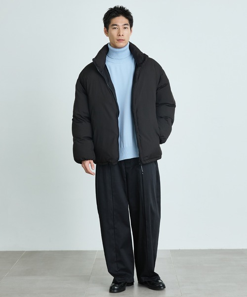 PUBLIC TOKYO(パブリックトウキョウ)の「〈ユニセックス / フリーサイズ〉ウールオーバータートルニット(ニット/セーター・メンズ・サックスブルー/グリーン/アイボリー/ブラック・FREE)」の21枚目の写真