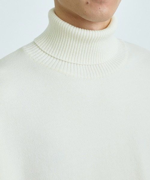 PUBLIC TOKYO(パブリックトウキョウ)の「〈ユニセックス / フリーサイズ〉ウールオーバータートルニット(ニット/セーター・メンズ・サックスブルー/グリーン/アイボリー/ブラック・FREE)」の18枚目の写真