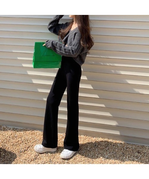 Silly(シリー)の「ハイウエストフレアパンツ(その他パンツ・レディース・ブラック・LARGE/SMALL/MEDIUM)」の1枚目の写真