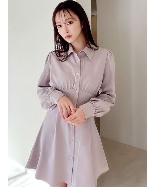 RESEXXY（リゼクシー）の「コルセットシャツワンピース（シャツワンピース・レディース・ブラック/ホワイト/ライトグレー/ピンク・FREE）」の11枚目の写真