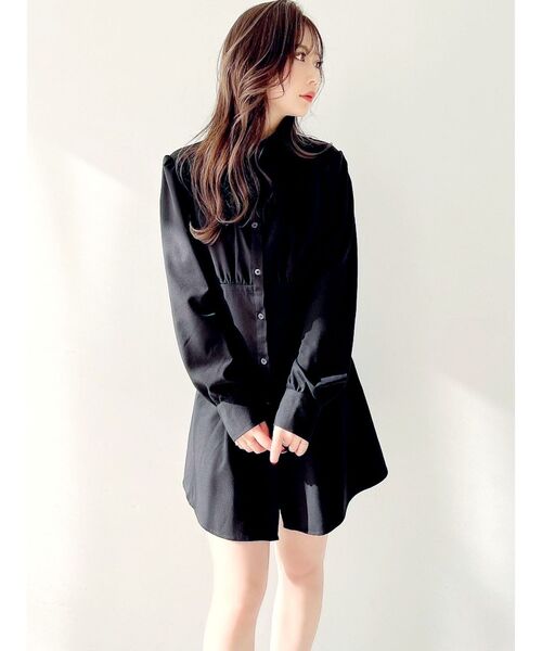 RESEXXY（リゼクシー）の「コルセットシャツワンピース（シャツワンピース・レディース・ブラック/ホワイト/ライトグレー/ピンク・FREE）」の22枚目の写真