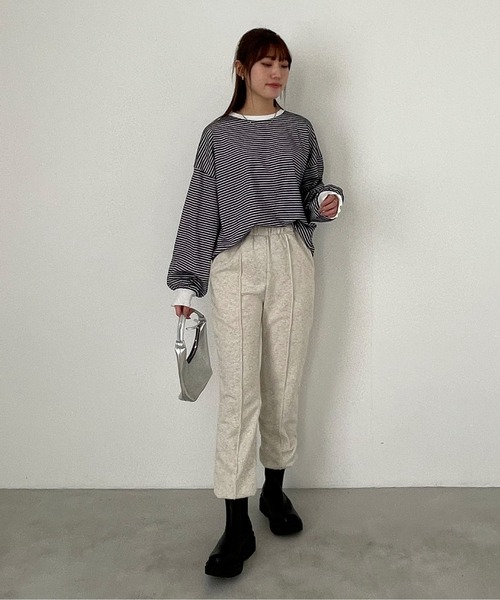 EPIMI E'PIMMY（エピミエピミー）の「ボーダービックプルオーバー（Tシャツ/カットソー・レディース・ピンク/ブラック/オフホワイト/杢グレー・MEDIUM）」の11枚目の写真