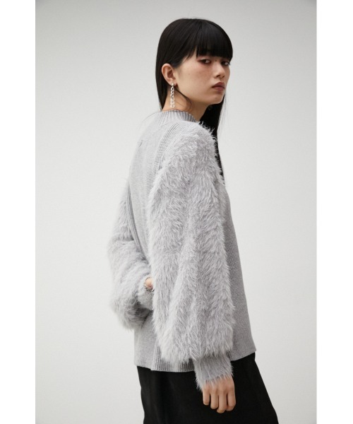 SHAGGY SLEEVE H/N KNIT/シャギースリーブハイネックニット（ニット