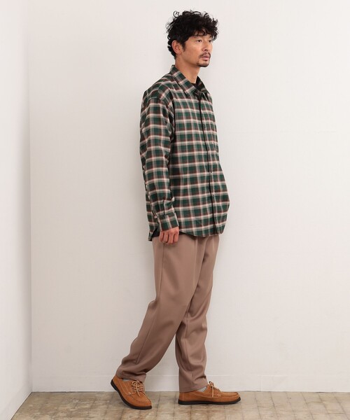 B:MING by BEAMS(ビーミングバイビームス)の「B:MING by BEAMS / ツイル チェック レギュラーカラー シャツ(シャツ/ブラウス・メンズ・ネイビー/ベージュ/グリーン・SMALL/MEDIUM/LARGE/X-LARGE)」の5枚目の写真