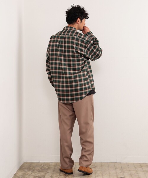 B:MING by BEAMS(ビーミングバイビームス)の「B:MING by BEAMS / ツイル チェック レギュラーカラー シャツ(シャツ/ブラウス・メンズ・ネイビー/ベージュ/グリーン・SMALL/MEDIUM/LARGE/X-LARGE)」の6枚目の写真