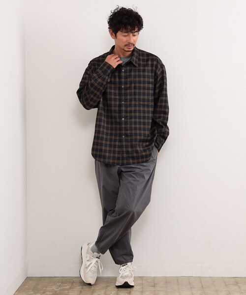 B:MING by BEAMS(ビーミングバイビームス)の「B:MING by BEAMS / ツイル チェック レギュラーカラー シャツ(シャツ/ブラウス・メンズ・ネイビー/ベージュ/グリーン・SMALL/MEDIUM/LARGE/X-LARGE)」の8枚目の写真