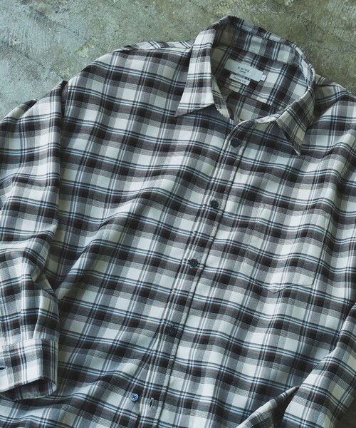 B:MING by BEAMS(ビーミングバイビームス)の「B:MING by BEAMS / ツイル チェック レギュラーカラー シャツ(シャツ/ブラウス・メンズ・ネイビー/ベージュ/グリーン・SMALL/MEDIUM/LARGE/X-LARGE)」の9枚目の写真