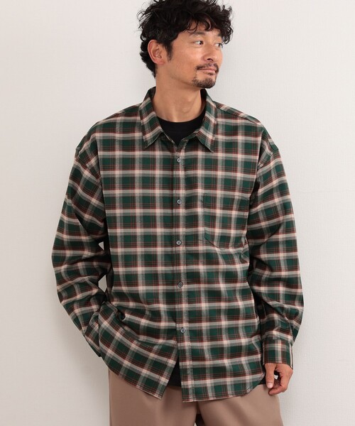 B:MING by BEAMS(ビーミングバイビームス)の「B:MING by BEAMS / ツイル チェック レギュラーカラー シャツ(シャツ/ブラウス・メンズ・ネイビー/ベージュ/グリーン・SMALL/MEDIUM/LARGE/X-LARGE)」の12枚目の写真