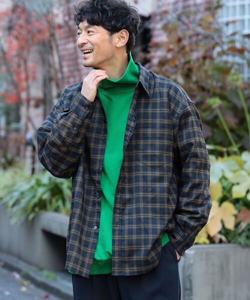 B:MING by BEAMS(ビーミングバイビームス)の「B:MING by BEAMS / ツイル チェック レギュラーカラー シャツ(シャツ/ブラウス・メンズ・ネイビー/ベージュ/グリーン・SMALL/MEDIUM/LARGE/X-LARGE)」の13枚目の写真