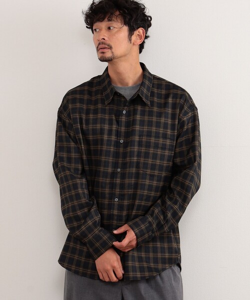 B:MING by BEAMS(ビーミングバイビームス)の「B:MING by BEAMS / ツイル チェック レギュラーカラー シャツ(シャツ/ブラウス・メンズ・ネイビー/ベージュ/グリーン・SMALL/MEDIUM/LARGE/X-LARGE)」の14枚目の写真
