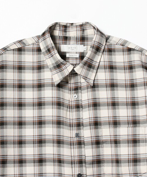 B:MING by BEAMS(ビーミングバイビームス)の「B:MING by BEAMS / ツイル チェック レギュラーカラー シャツ(シャツ/ブラウス・メンズ・ネイビー/ベージュ/グリーン・SMALL/MEDIUM/LARGE/X-LARGE)」の18枚目の写真
