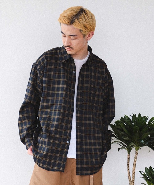B:MING by BEAMS(ビーミングバイビームス)の「B:MING by BEAMS / ツイル チェック レギュラーカラー シャツ(シャツ/ブラウス・メンズ・ネイビー/ベージュ/グリーン・SMALL/MEDIUM/LARGE/X-LARGE)」の3枚目の写真