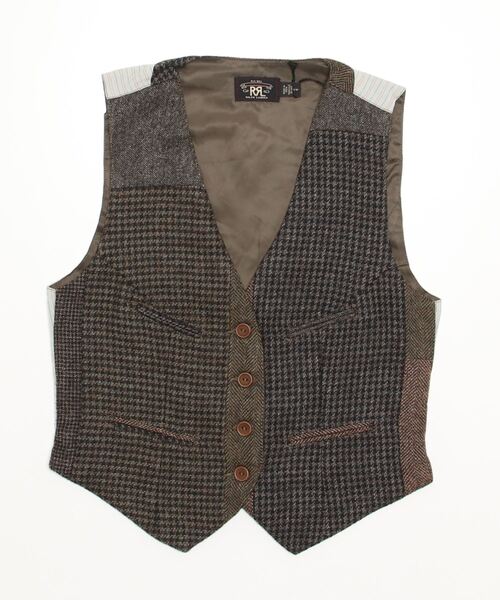 RRL(ダブル アール エル)の「パッチワーク ツイード ベスト(ベスト・レディース・グリーン・1/2/3/4)」の8枚目の写真