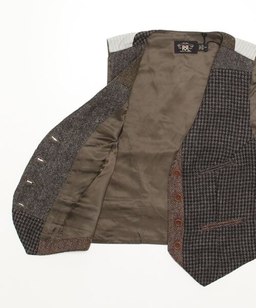 RRL(ダブル アール エル)の「パッチワーク ツイード ベスト(ベスト・レディース・グリーン・1/2/3/4)」の10枚目の写真