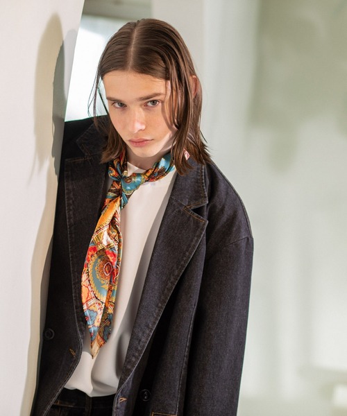 JUNRED（ジュンレッド）の「フリンジデニムルーズジャケット（デニムジャケット・メンズ・ネイビー/ブラック・S/M/L）」の4枚目の写真