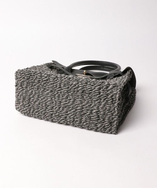 BAYFLOW(ベイフロー)の「フェイクレザーコンビカゴバッグ(かごバッグ・レディース・ブラック/ブラウン・FREE)」の6枚目の写真