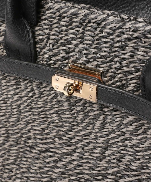 BAYFLOW(ベイフロー)の「フェイクレザーコンビカゴバッグ(かごバッグ・レディース・ブラック/ブラウン・FREE)」の13枚目の写真