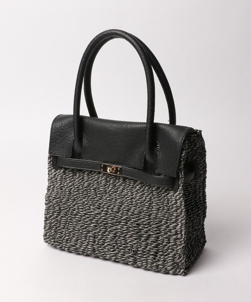 BAYFLOW(ベイフロー)の「フェイクレザーコンビカゴバッグ(かごバッグ・レディース・ブラック/ブラウン・FREE)」の20枚目の写真